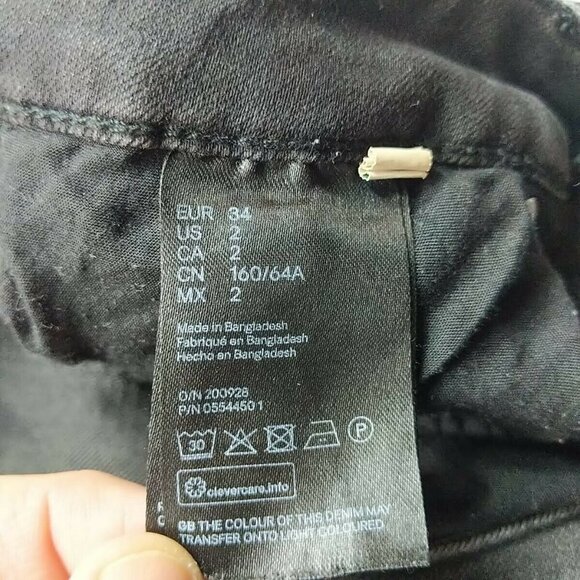 H&M Divided Womens Skinny Jeans Size 2 Charcoal Denim - Picture 7 of 8